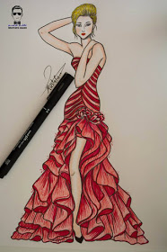 تعلم رسم فتاة مع فستان سهرة مميز