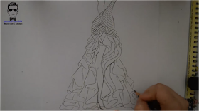 تعلم رسم فستان